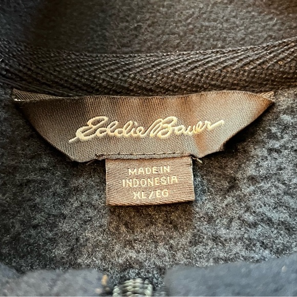 Eddie Bauer better Sweater Mens XL Blue 1/4 Zip Pullover Fleece Jacket Outdoor - Picture 3 of 8
